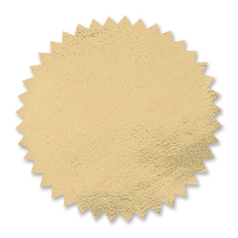 PaperDirect Plain Gold Foil Embossing Serrated Edge Certificate Seals, 2 Inch, Self Adhesive, 100 per Pack, Embossed Seals for Certificates, Achievement and Award Stickers for School, Work, Diploma - Image 3
